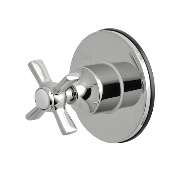 KS3031ZX Three-Way Diverter Valve W/ Sgl-Handle & Round Plate, Chrome